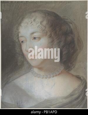 Portrait de Marie de Rabutin-Chantal, Marquise de Sévigné. Artiste : Après Claude Lefèbvre (Français, Fontainebleau 1632-1675 Paris). Dimensions : 12 1/4 x 10 in. (29,2 x 25,4 cm). Ancienne Attribution : anciennement attribué à Robert Nanteuil (Français, Reims 1623-1678 Paris). Date : le 17e siècle. Musée : Metropolitan Museum of Art, New York, USA. Banque D'Images