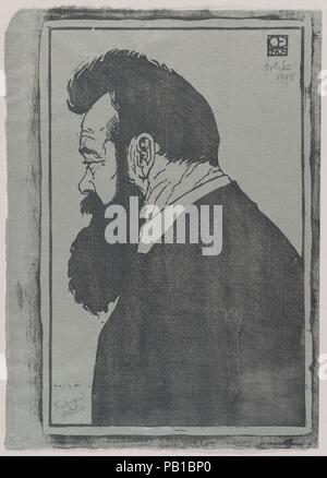 Ferdinand Hodler. Artiste : Emil Orlik (Prague, Berlin 1870-1932 austro-hongrois). Fiche technique : Dimensions : 15 1/4 x 10 13/16 in. (38,7 x 27,5 cm). Sitter : Portrait de Ferdinand Hodler (Berne, Suisse Genève 1853-1918). Date : 1904. Musée : Metropolitan Museum of Art, New York, USA. Banque D'Images