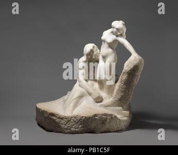 Pygmalion et Galatée. Artiste : Auguste Rodin (français, Paris 1840-1917 Meudon). Culture : le français. Dimensions : hors tout (wt. confirmer) : 38 × 35 × 30 1/4 in., 1068 lb. (97,2 × 88,9 × 76,2 cm, 484,4 kg). Date : le modèle 1889, sculpté ca. 1908-9. Selon la mythologie classique, le sculpteur Pygmalion si désiré une femme qu'il avait sculpté en marbre que Vénus, la déesse de l'amour, lui a accordé la vie. Rodin représente la statue de Galatée en réduisant à l'œuvre du sculpteur, toucher, son corps lumineux sortant de pierre inachevée. Pourtant, ce Pygmalion n'est pas le beau jeune homme de la tradition, mais plutôt un homme barbu, trapu Banque D'Images