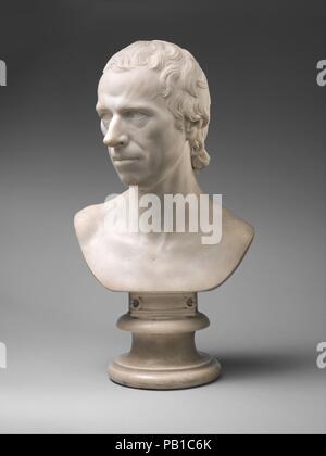 Laurence Sterne (1713-1768). Artiste : Joseph Nollekens (britannique, Londres 1737-1823 Londres). Culture : British. Dimensions : hors tout (confirmé) : 21 3/4 × 12 × 10 × 7 1/2 in., 59 lb. (55,2 × 30,5 × 25,4 × 19,1 cm, 26,8 kg). Date : première modélisée 1765-66. Le classicizing buste de l'auteur du célèbre Tristram Shandy, qui ont siégé pour Nollekens à Rome, a lancé la carrière de sculpteur. Nollekens répliques vendues comme indépendante des portraits, ou couplé, comme ici, avec son buste d'Alexander Pope. Musée : Metropolitan Museum of Art, New York, USA. Banque D'Images