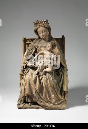 Vierge à l'enfant. Culture : le français. Dimensions : hors tout : 29 7/8 x 17 1/4 x 12 in. (75,9 x 43,8 x 30,5cm). Date : début du 16ème siècle. Musée : Metropolitan Museum of Art, New York, USA. Banque D'Images