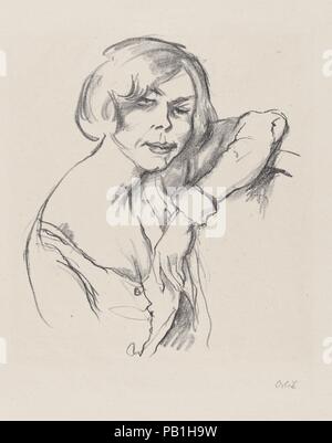 Gertrud Eysoldt comme Lulu. Artiste : Emil Orlik (Prague, Berlin 1870-1932 austro-hongrois). Fiche technique : Dimensions : 15 x 11 7/16 7/16 in. (39,2 x 29,1 cm). Editeur : Publié par Neue Kunsthandlung, Berlin. Series/portefeuille : 13/100. Date : 1919. Musée : Metropolitan Museum of Art, New York, USA. Banque D'Images
