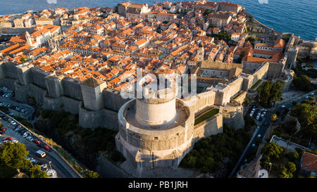 Tour Minčeta, vieille ville de Dubrovnik, Croatie Banque D'Images