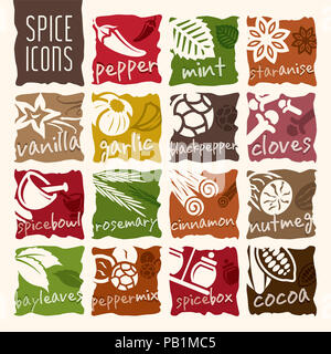 Spice icon set Banque D'Images