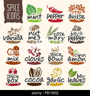 Spice icon set Banque D'Images