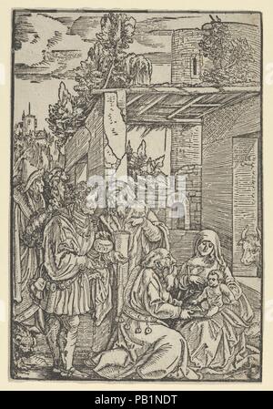 L'Adoration des Mages, d'Ewangeli und Epistel. Artiste : Hans Schäufelein (allemand, Nuremberg ca. 1480-ca. 1540 Nördlingen). Auteur : Johann Geiler von Kaisersberg (Allemand (né en Suisse), Schaffhouse 1445-1510 Strasbourg). Fiche Technique : Dimensions : 9 1/8 x 6 1/4 in. (23,2 × 15,9 cm). Editeur : Hans Schönsperger. Date : 1512. Musée : Metropolitan Museum of Art, New York, USA. Banque D'Images