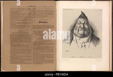 Le passé. Le présent. L'avenir (le passé. Le présent. L'avenir), à partir de la caricature, de la plaque 349. Artiste : Honoré Daumier (Français, Marseille 1808-1879) Valmondois. Dimensions : Image : 9 7/8 × 7 15/16 in. (25,1 × 20,2 cm) feuille : 14 in. × 10 11/16 in. (35,6 × 27,1 cm). Lithographe : Becquet. Editeur : Aubert et Cie. Series/portefeuille : La caricature. Date : Janvier 9, 1834. La satire de lithographie Le roi Louis-Philippe, représentant le monarque avec trois visages - le passé, le présent et l'avenir - se référant à l'espoir qu'il inspire quand il est arrivé au pouvoir et l'hostilité de son règne quickl Banque D'Images