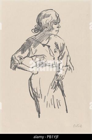 Gertrud Eysoldt comme Lulu. Artiste : Emil Orlik (Prague, Berlin 1870-1932 austro-hongrois). Fiche technique : Dimensions : 15 x 11 7/16 7/16 in. (39,2 x 29,1 cm). Editeur : Publié par Neue Kunsthandlung, Berlin. Series/portefeuille : 13/100. Date : 1919. Musée : Metropolitan Museum of Art, New York, USA. Banque D'Images