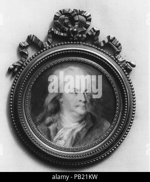 Portrait de la plaque de Benjamin Franklin. Artiste : Jacques Thouron après. Dimensions : diam. 3 3/16 in. (8,1 cm). Date : 1776-1883. Musée : Metropolitan Museum of Art, New York, USA. Banque D'Images