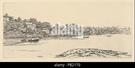 Cundy's Harbour. Artiste : Ernest Haskell (American, Woodstock, New York 1876-1925 West Point, Maine). Fiche Technique : Dimensions : 7 × 13/16 12 5/8 in. (19,9 × 32,1 cm) Plaque : 3 × 9/16 8 1/8 in. (9 × 20,7 cm). Date : 1924. Musée : Metropolitan Museum of Art, New York, USA. Banque D'Images