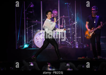 Milan, 25 juillet. Alanis Morissette réalise vivre à Milan @ Ippodromo del Galoppo. Milano Summer Festival © Davide merli / Alamy Banque D'Images