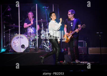 Milan, 25 juillet. Alanis Morissette réalise vivre à Milan @ Ippodromo del Galoppo. Milano Summer Festival © Davide merli / Alamy Banque D'Images