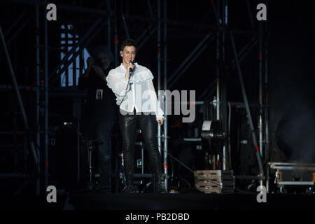 Milan, 25 juillet. Alanis Morissette réalise vivre à Milan @ Ippodromo del Galoppo. Milano Summer Festival © Davide merli / Alamy Banque D'Images