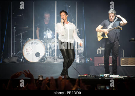 Milan, 25 juillet. Alanis Morissette réalise vivre à Milan @ Ippodromo del Galoppo. Milano Summer Festival © Davide merli / Alamy Banque D'Images