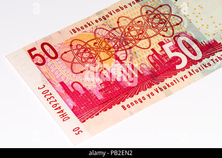 50 rands sud-africains. Rand sud-africain est la monnaie nationale de l'Afrique du Sud Banque D'Images