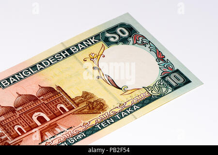 Taka 10 billet de banque. Taka est la monnaie nationale du Bangladesh Banque D'Images