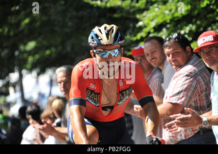 Sonny Colbrelli à Tour de France 2018 étape 15 à Carcassonne au Pic de Nore grimper Banque D'Images