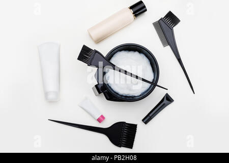 Outils pour les colorants capillaires Banque D'Images