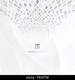 La technologie de tri des données Résumé système smart. Big data. Motif carrés gris fond perspective. Vector illustration Illustration de Vecteur