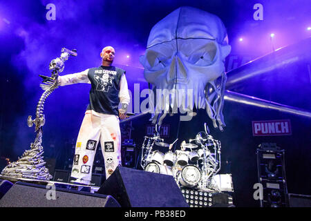 San Diego, Californie, USA. Le 25 juillet, 2018. IVAN MOODY cinq doigts Punch de la mort se produit à l'entreprise de matelas Amphitheatre, à Chula Vista, Californie le 25 juillet 2018 Crédit : Marissa Carter/ZUMA/Alamy Fil Live News Banque D'Images