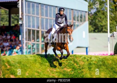 Hickstead, Sussex, UK. 26 juillet 2018. La 3ème place. Puissance Doonaveeragh Elizabeth circonscription O Un. IRL. L'Amlin Challenge MS Eventers. Longines Jumping FEI Nations Cup de Grande-bretagne au Royal International Horse Show BHS. Tous les cours de saut de l'Angleterre. Hickstead. La Grande-Bretagne. 26/07/2018. Credit : Sport en images/Alamy Live News Banque D'Images