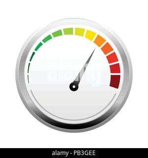 La pression d'alimentation 3D Vector compteur Modèle de conception de logo graphique Symbole Illustration de Vecteur