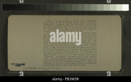 933 accueil de Longfellow, Cambridge, Mass., États-Unis (NYPL b11707506-G90F228 038B) Banque D'Images