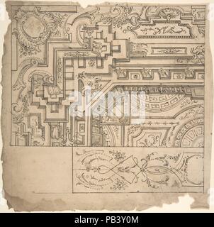 Le dessin architectural. Artiste : Anonyme, Italien, première moitié du xviiie siècle. Dimensions : 10-5/8 x 10-1/2 in. (27 x 26,7 cm). Date : le 18e siècle. Musée : Metropolitan Museum of Art, New York, USA. Banque D'Images