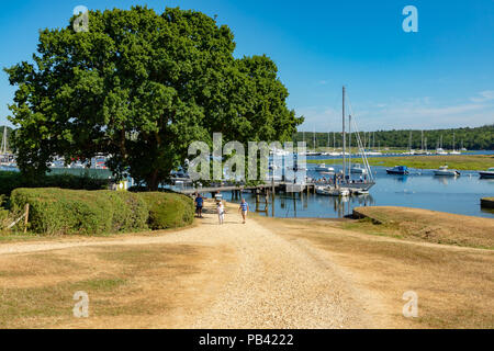 Buckler's Hard Hampshire Angleterre 23 juillet 2018 bateaux amarrés sur la Beaulieu River Banque D'Images