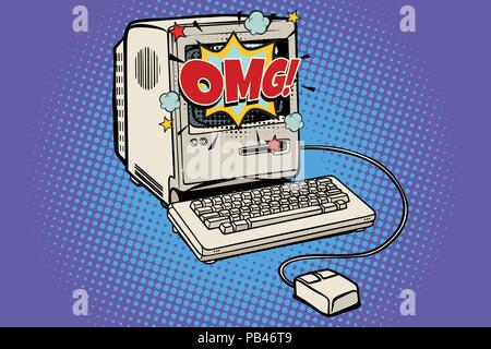 Coucou vintage retro computer Illustration de Vecteur