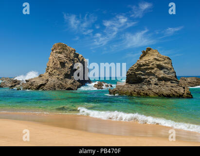 Rock formations à Porto Covo, l'Alentejo, Portugal Banque D'Images