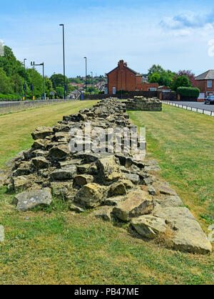 Tourelle mur romain 7b Ouest route construite par fort Benwell Condercum Banque D'Images