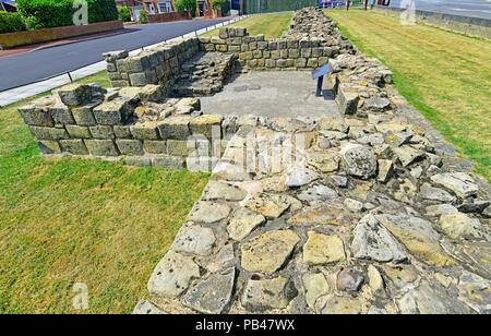 Tourelle mur romain 7b Ouest route construite par fort Benwell Condercum Banque D'Images