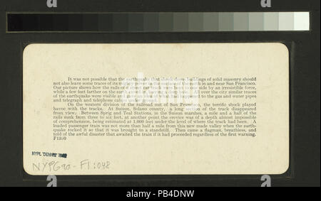 1050 Mission Street et la piste de voiture montrant la puissance des tremblements de terre resistless, Avril 18, 1906 (NYPL b11707375-G90F001 048B) Banque D'Images