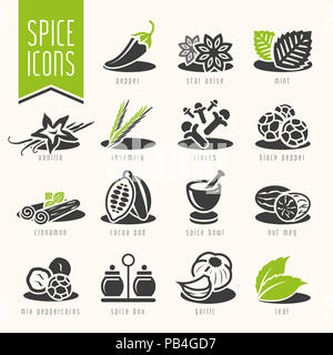 Spice icon set Banque D'Images