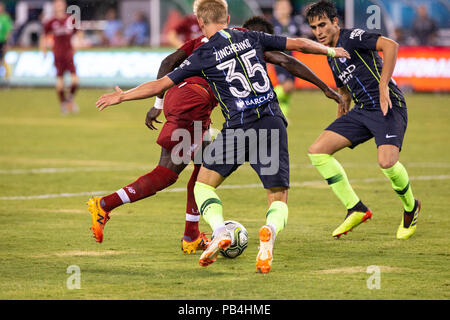 East Rutherford, United States. Le 25 juillet, 2018. Sadio Mane (10) de Liverpool FC en action lors d'ICC match contre Manchester City au stade MetLife Liverpool a gagné 2 - 1 Crédit : Lev Radin/Pacific Press/Alamy Live News Banque D'Images