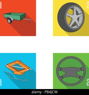 ,Accessoires,cap,voiture collection,télévision,équipement,élément,icône,de,illustration,jack,isolé,cuir,logo,levage,mécanique,circulation,remplacement,réparation,service,sécurité,set,signer,vitesse,signal de direction,volant,symbole,pneu,OUTIL,attelage,remorque,transport,web,roues,vecteurs vecteur, , Illustration de Vecteur