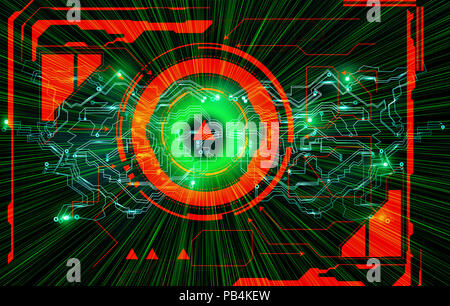 Cyber sport abstract background. Jeu Ordinateur interface HUD. Réticule futuriste de science-fiction. Illustration de la réalité virtuelle Banque D'Images
