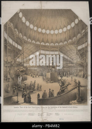 807 vue de l'intérieur du Crystal Palace de New York pour l'exposition de l'industrie de toutes les nations RCAC2003656950 Banque D'Images