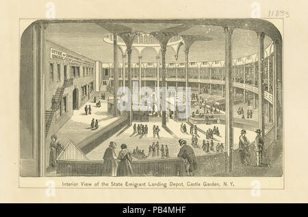 807 vue de l'intérieur de l'état d'atterrissage, l'émigrant Depot jardin du château, N.Y (NYPL b13476047-423062) Banque D'Images