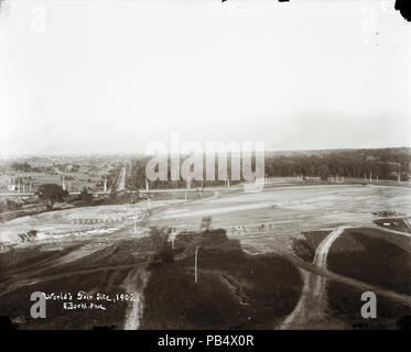 1809 Vue vers l'Est de l'immeuble de l'administration vers le site de l'Exposition mondiale de 1904 avant le début de la construction Banque D'Images