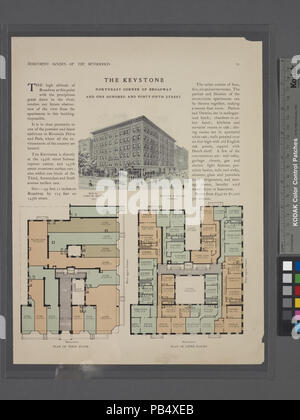 1647 La pierre angulaire, angle nord-est de Broadway et cent quarante-cinquième rue ; Plan d'étage ; plan d'étages supérieurs (NYPL b12647274-464759) Banque D'Images