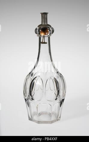 Pinte carafe. Culture : L'Américain. Dimensions : H. 11 3/4 in. (29,8 cm). Date : 1830-70. Musée : Metropolitan Museum of Art, New York, USA. Banque D'Images