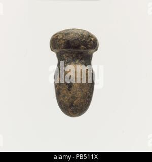 Pendentif en stéatite. Culture : Minoan. Dimensions : L. 1 1/16 in. (2,6 cm). Date : ca. 2900-1900 av. J.-C.. Poignée de commande. Musée : Metropolitan Museum of Art, New York, USA. Banque D'Images