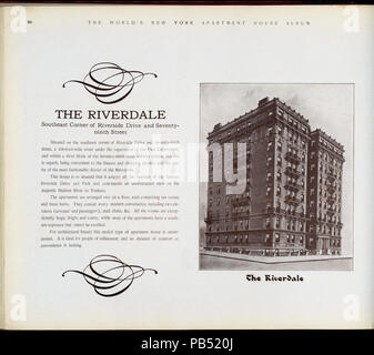 Le Riverdale 1694. Angle sud-est de la promenade Riverside et soixante-dix-neuvième rue (NYPL b11389518-417305) Banque D'Images