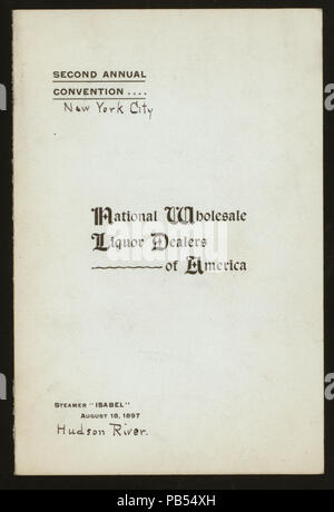 1303 DEUXIÈME ÉDITION ANNUELLE DE LA CONVENTION (détenus par les marchands d'ALCOOL GROS NATIONAL) D'AMÉRIQUE (at) "STEAMER ISABEL, HUDSON, NY" (SS) (NYPL Hadès-271020-470728) Banque D'Images
