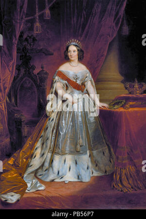 Keyser Nicaise De - Portrait de la Reine Anna des Pays-Bas, née de la grande-duchesse Anna Pavlovna de Russie Banque D'Images