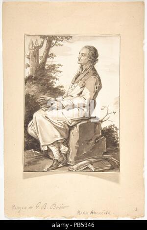 Portrait de Mark Akenside. Artiste : Jean-Baptiste-François Bosio (Français, Monaco 1764-1827 Paris). Dimensions : 6 5/8 x 4 5/8 in. (16,8 x 11,7cm). Date : n.d.. Musée : Metropolitan Museum of Art, New York, USA. Banque D'Images