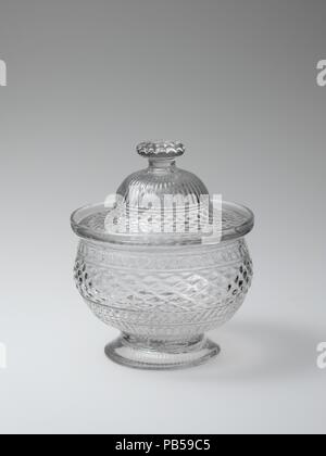 Bol de sucre. Culture : L'Américain. Dimensions : H. 5 3/4 in. (14,6 cm). Date : 1825-40. Musée : Metropolitan Museum of Art, New York, USA. Banque D'Images