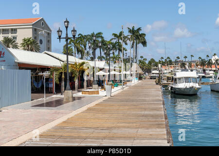 La zone portuaire de Oranjestad, Aruba, Antilles Banque D'Images